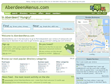 Tablet Screenshot of aberdeenmenus.com